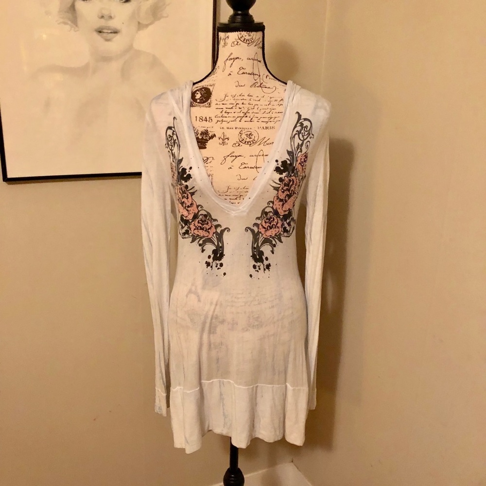 Crash and Burn tunic top hoodie